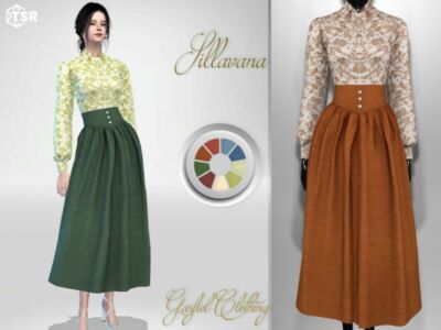 Sillavana – Victorian Dress By Garfiel Sims 4 CC