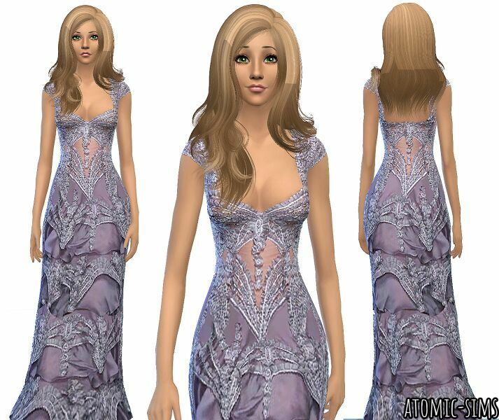 Simchic Valentino Lavender Gown Conversion By Atomic-Sims Sims 4 CC