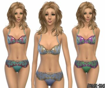 Simchic Victoria Secret Pale Blue Underwear Conversion By Atomic-Sims Sims 4 CC