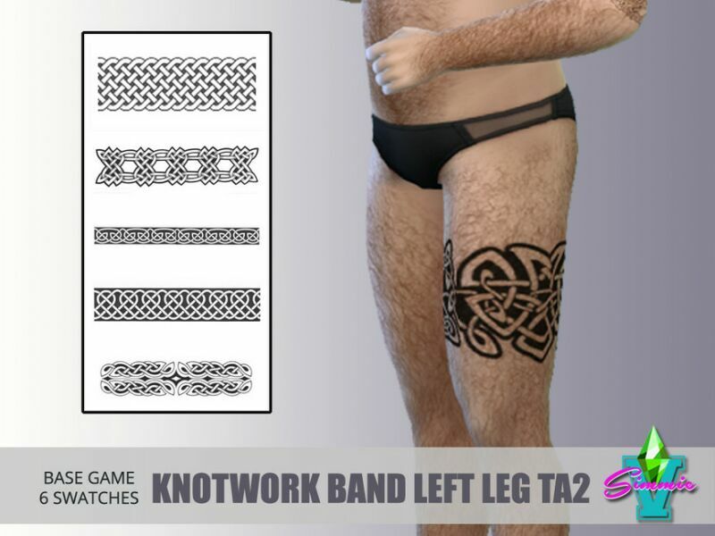 Simmiev Knotwork Band Left Thigh TA2 By Simmiev Sims 4 CC