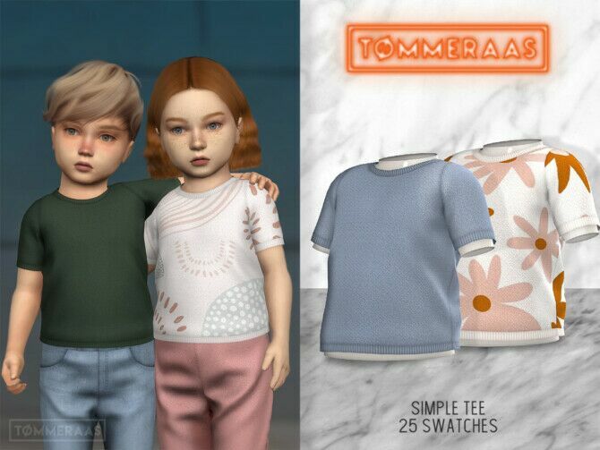 Simple TEE #24 Sims 4 CC