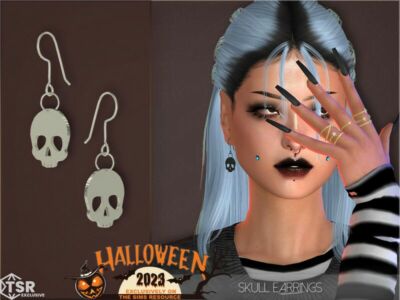 Skull Earrings By Playerswonderland Sims 4 CC