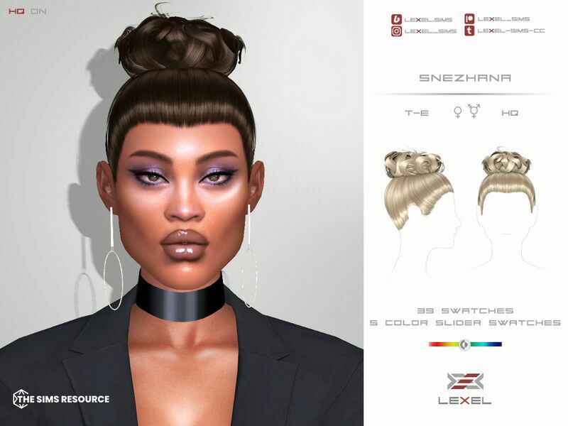 Snezhana – Hairstyle Sims 4 CC