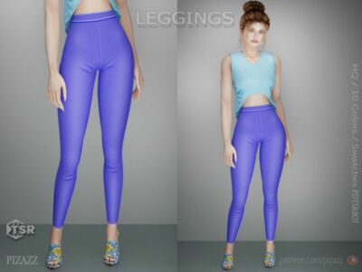 Soft Shine Leggings By Pizazz Sims 4 CC