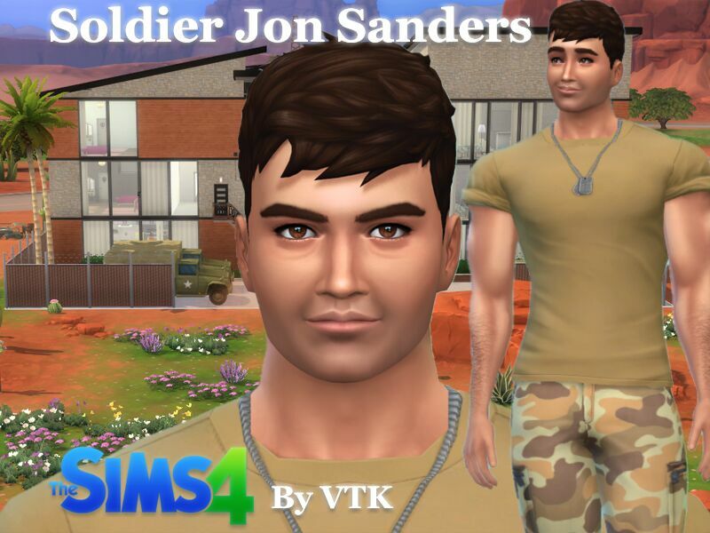 Soldier JON Sanders Free SIM Download By VTK Sims 4 CC