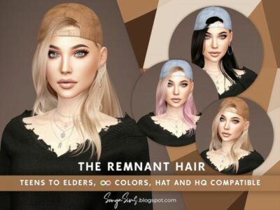 Sonyasims The Remnant Hair By Sonyasimscc Sims 4 CC