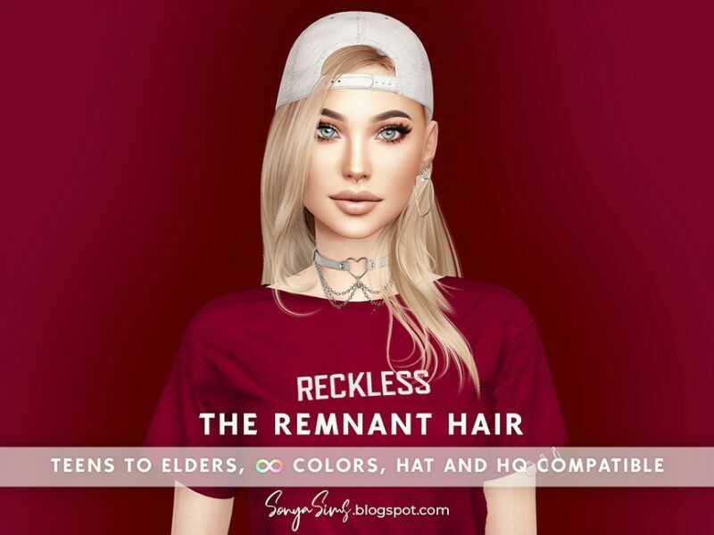 sims 4 cc sonyasims the remnant hair by sonyasimscc 2