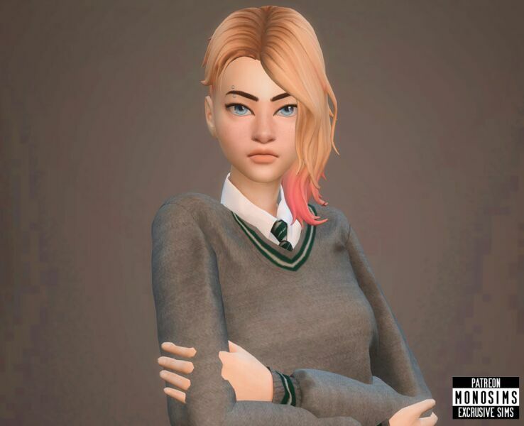 sims 4 cc spidergwen by monosims 4