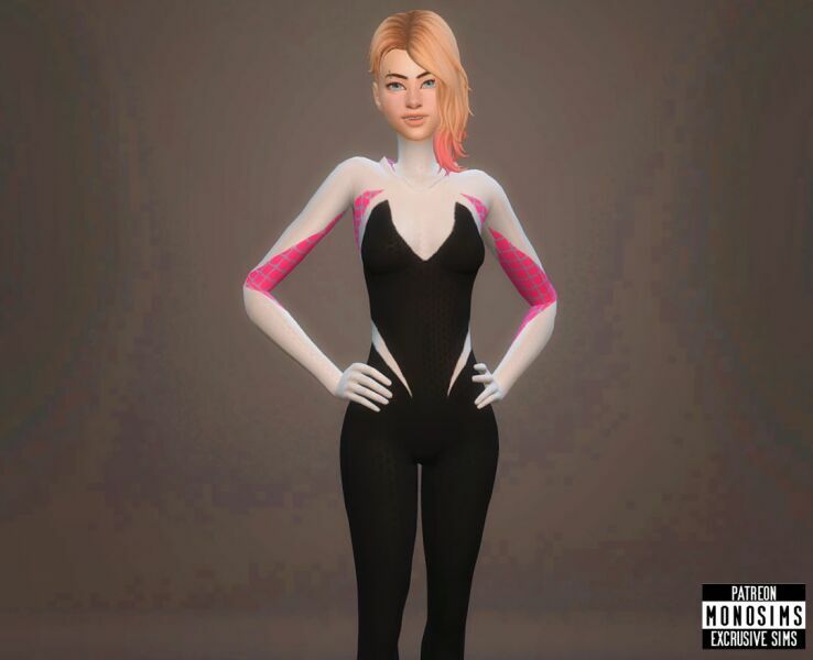 sims 4 cc spidergwen by monosims 5