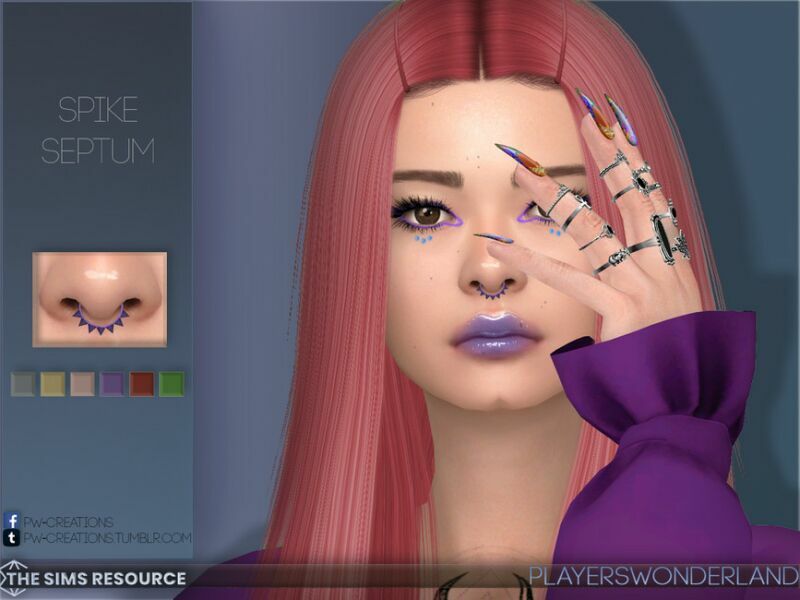 sims 4 cc spike septum by playerswonderland 2