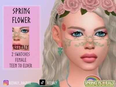 Spring Flower By Reevaly Sims 4 CC