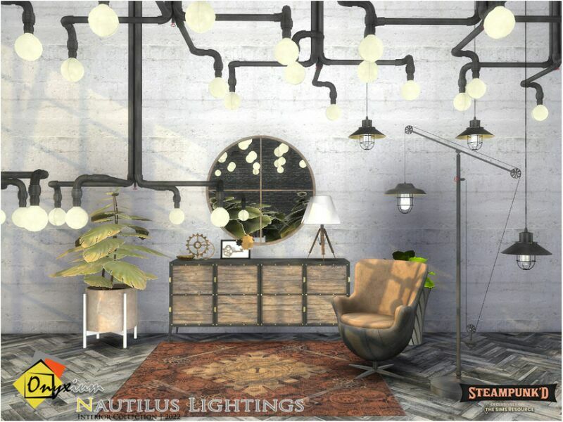 Steampunked – Nautilus Lightings By Onyxium Sims 4 CC