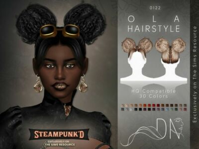 Steampunked – OLA Hairstyle By Darknightt Sims 4 CC