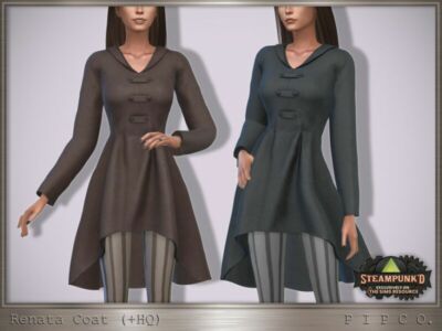 Steampunked – Renata Coat. By Pipco Sims 4 CC