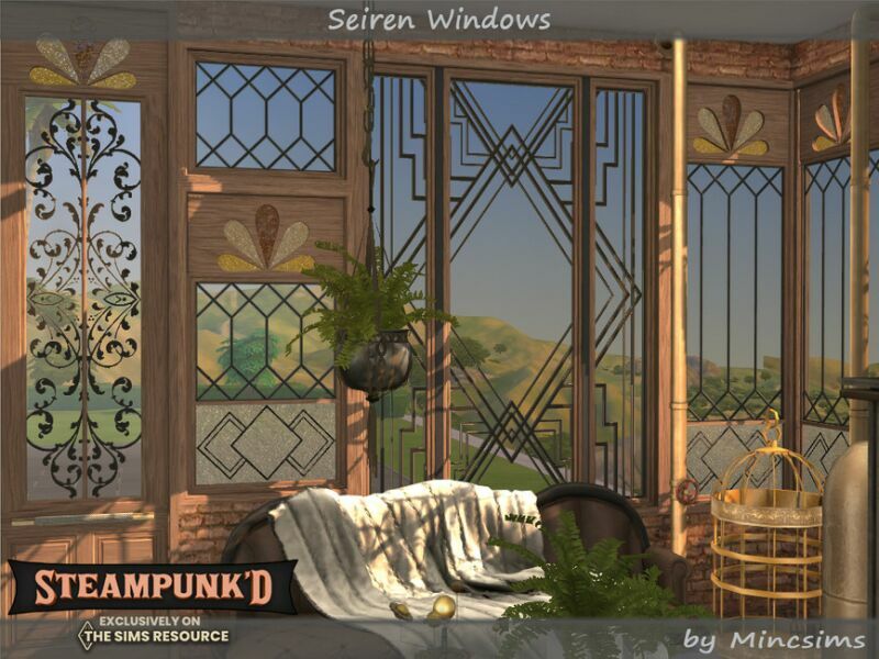 sims 4 cc steampunked seiren windows by mincsims 3