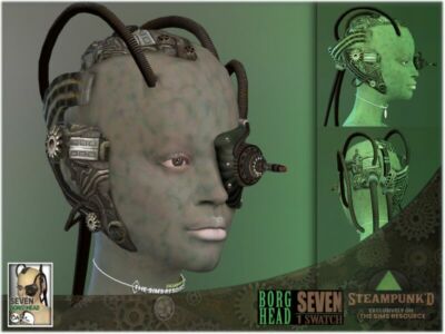 Steampunked – Seven: Borg’S Head By Bakalia Sims 4 CC