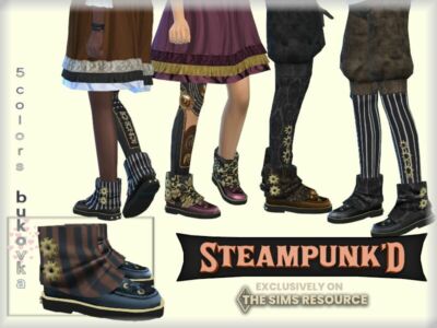 Steampunked Shoes By Bukovka Sims 4 CC