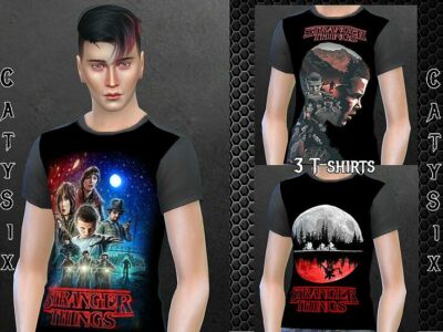 Stranger Things T-Shirts By Catysix Sims 4 CC