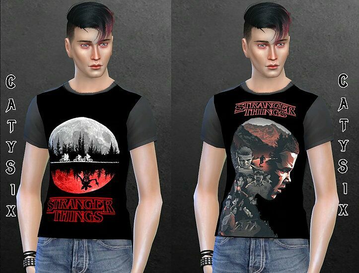 sims 4 cc stranger things t shirts by catysix 2