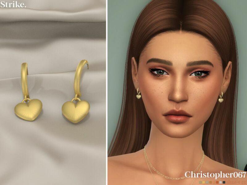 Strike Earrings By Christopher067 Sims 4 CC