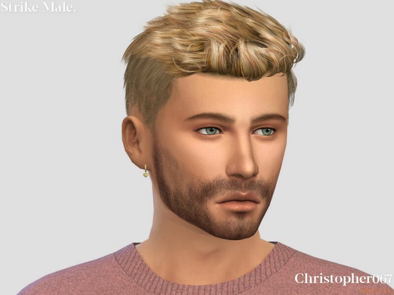 sims 4 cc strike earrings male by christopher067 2