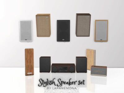 Stylish Speaker SET By Lapanemona Sims 4 CC