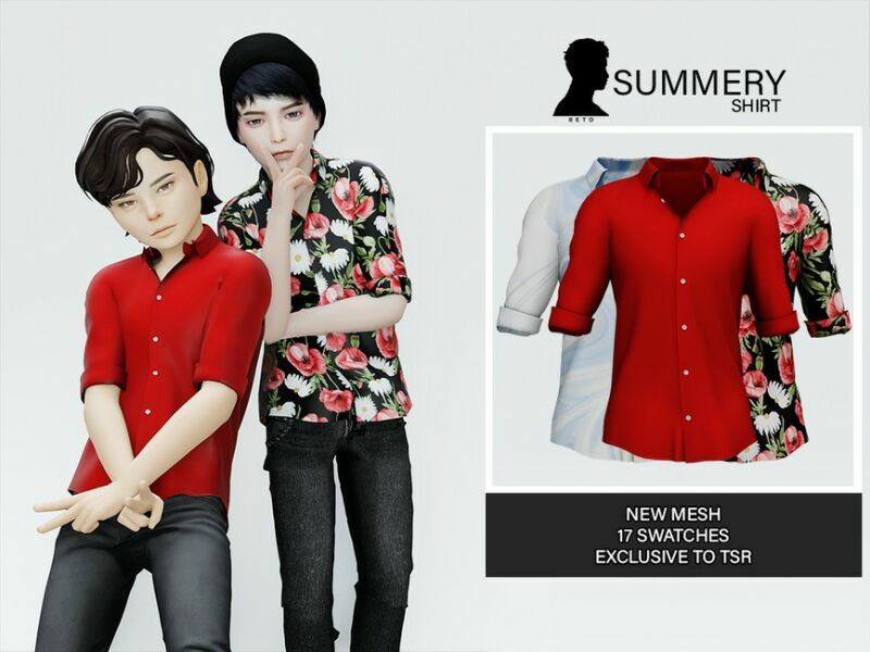 Summery (Shirt) Sims 4 CC