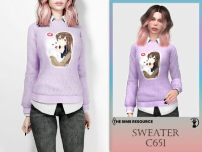 Sweater C651 By Turksimmer Sims 4 CC