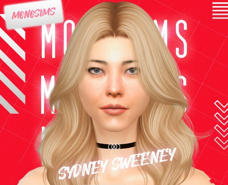 Sydney Sweeney Sims By Monosims Sims 4 CC