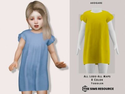 T-Dress NO.38 By _Akogare_ Sims 4 CC