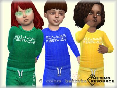 T-Shirt With Slogan By Bukovka Sims 4 CC