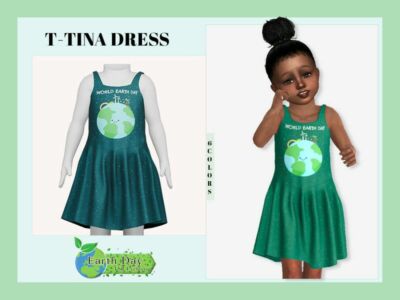 T-Tina Dress By _Akogare_ Sims 4 CC