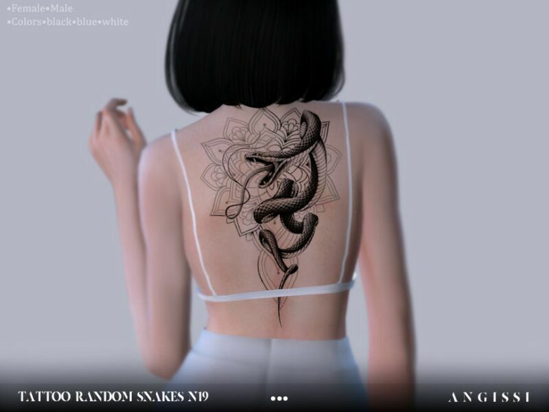 Tattoo-Random Snakes N19 By Angissi Sims 4 CC