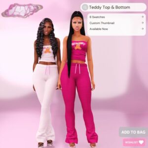 Teddy TOP & Bottom Sims 4 CC