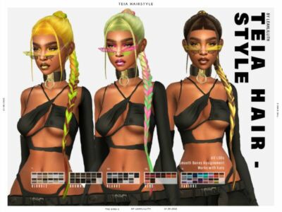 Teia Hairstyle Sims 4 CC