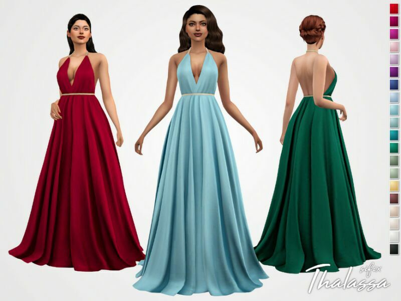 Thalassa Dress By Sifix Sims 4 CC