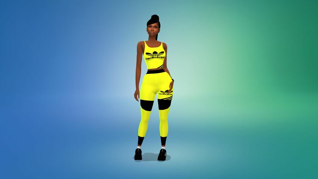 sims 4 cc the 2 in 1 af adidas active wear outfit by vtk 4