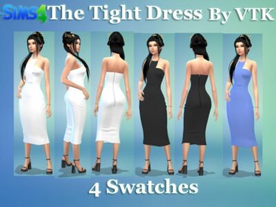 The Tight Dress By VTK By VTK Sims 4 CC