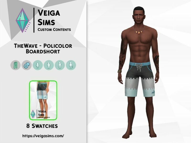 sims 4 cc thewave policolor boardshort 2