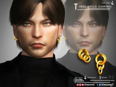 Three Circles Earrings By Mazero5 Sims 4 CC