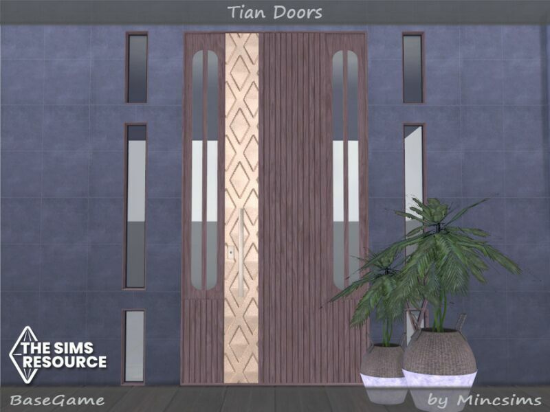 sims 4 cc tian doors by mincsims 2