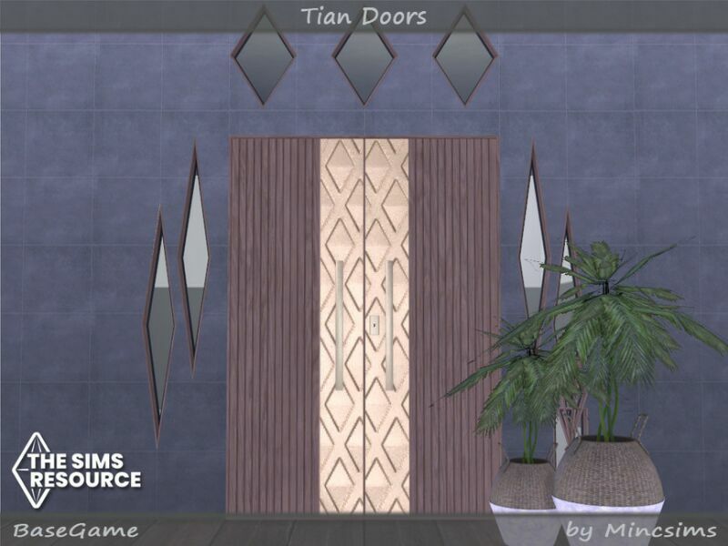 sims 4 cc tian doors by mincsims 4