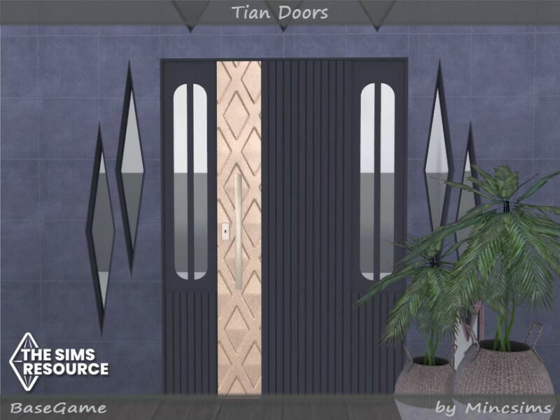 sims 4 cc tian doors by mincsims 6