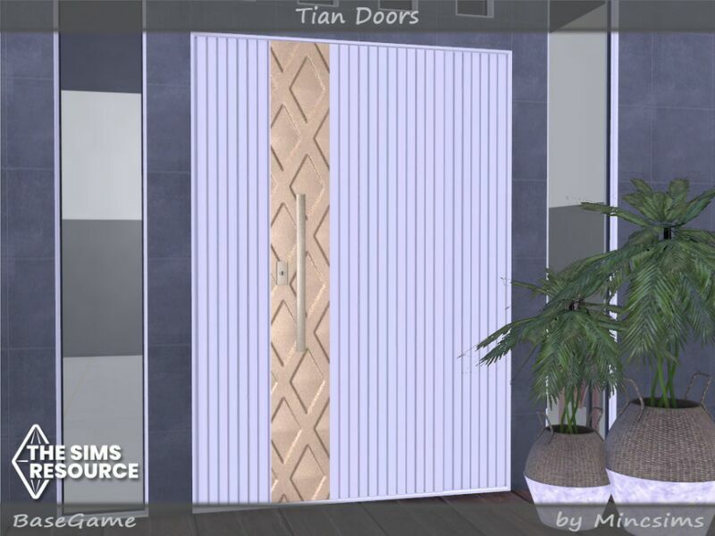 sims 4 cc tian doors by mincsims 7