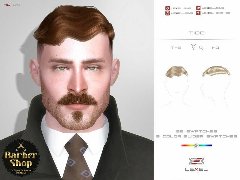 Tide – Hairstyle (Barber Shop) Sims 4 CC