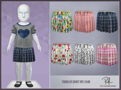 Toddler Skirt Rpl134B By Robertaplobo Sims 4 CC