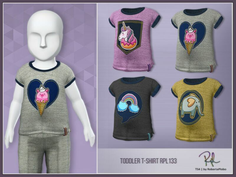 Toddler Tshirt RPL133 By Robertaplobo Sims 4 CC