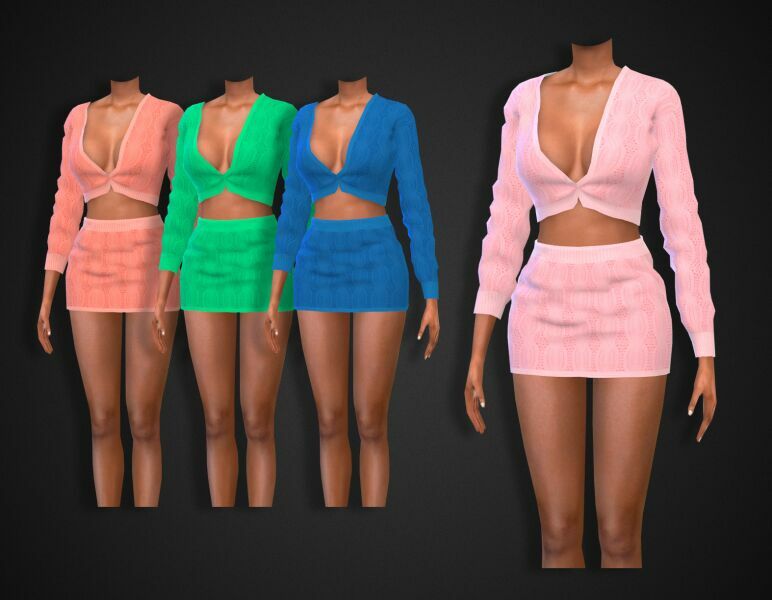 TOP And Skirt Sims 4 CC