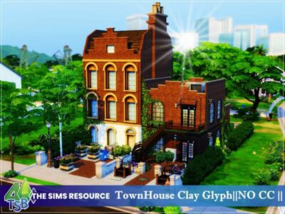 Townhouse Clay Glyph ||NO CC || By Bozena Sims 4 CC