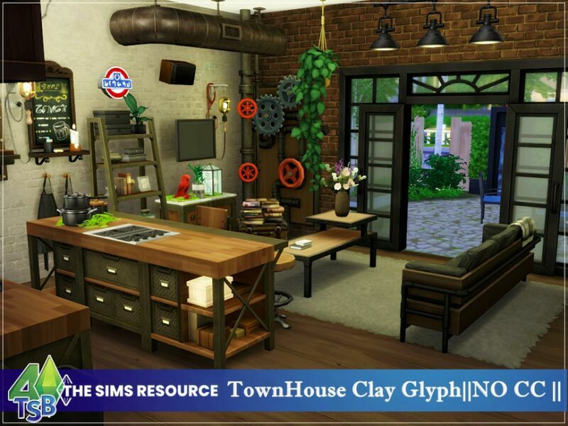 sims 4 cc townhouse clay glyph no cc by bozena 4